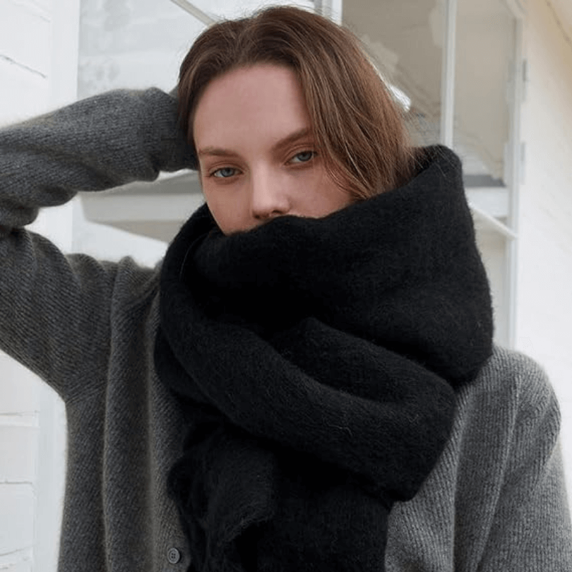 Tjockrandig Fransad Scarf