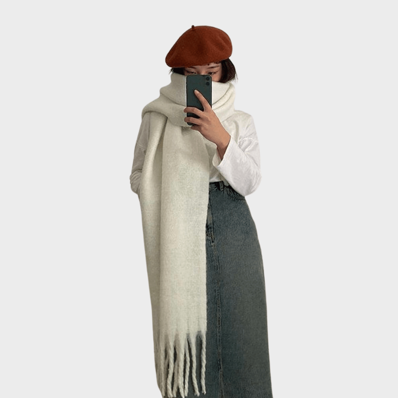 Tjockrandig Fransad Scarf