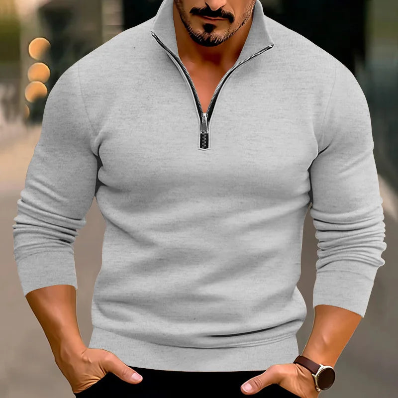 Herr Zippad Topp Grå Storlek M Polyester-4