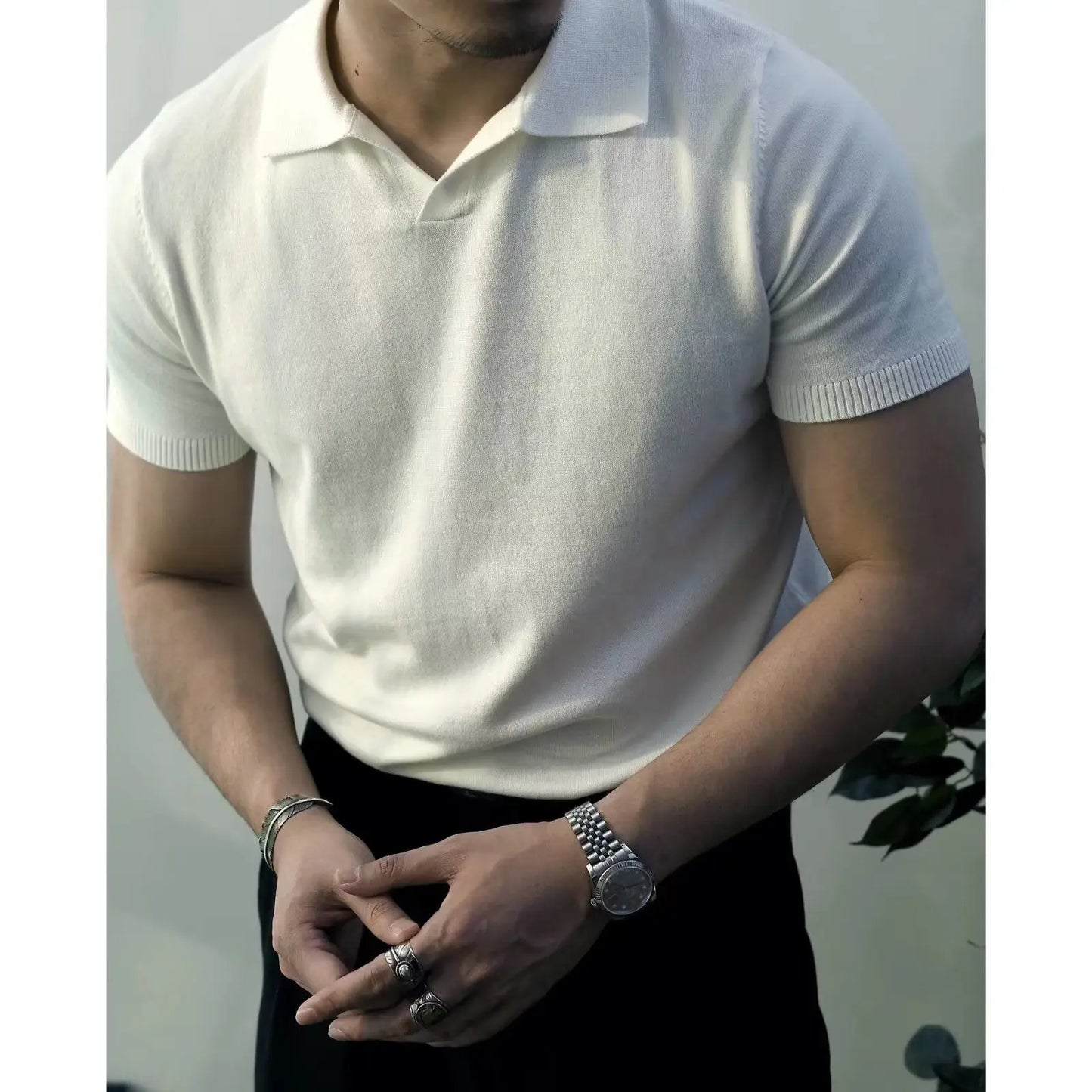 Variant image for Herr Polo Skjorta Blå Storlek M 100% Bomull Slim Fit-19