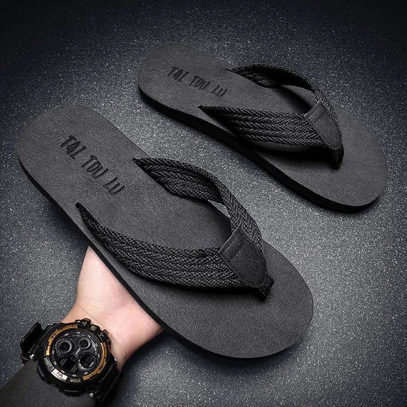 Herr Flip Flops Svart Storlek 49-52 Gummi-2