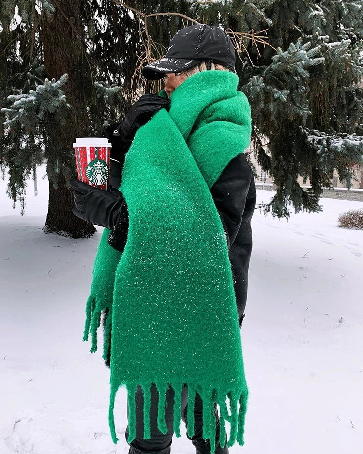 Tjockrandig Fransad Scarf