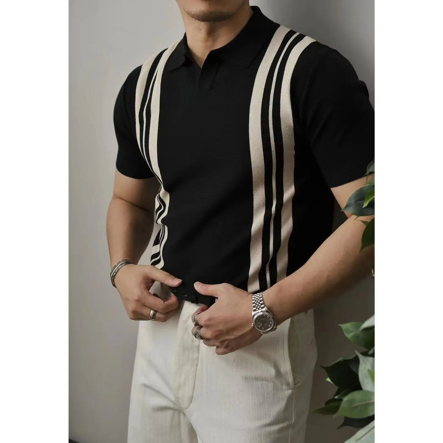 Variant image for Herr Polo Skjorta Blå Storlek M 100% Bomull Slim Fit-47