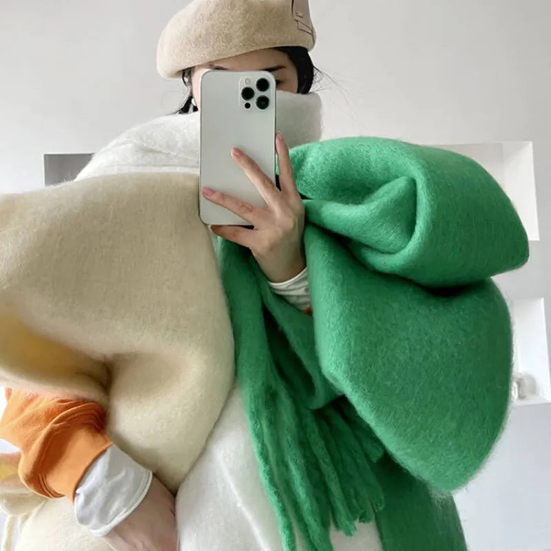 Tjockrandig Fransad Scarf