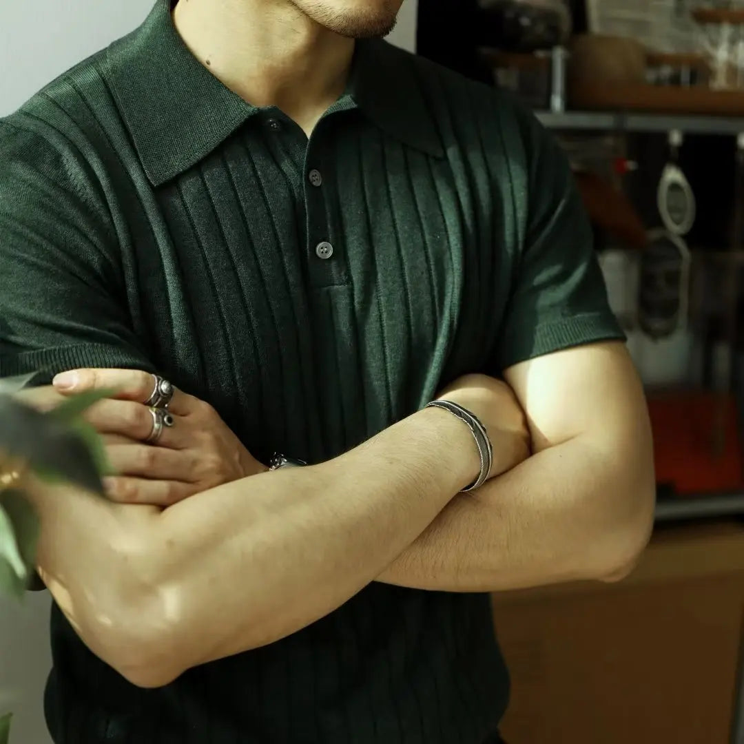 Variant image for Herr Polo Skjorta Blå Storlek M 100% Bomull Slim Fit-10