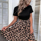 Kvinnors Miniklänning Leopardtryck Färgblockerad Storlek M Polyester-Elastan-1
