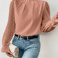 Leah | Mock Neck Puff Långärmad Klänning