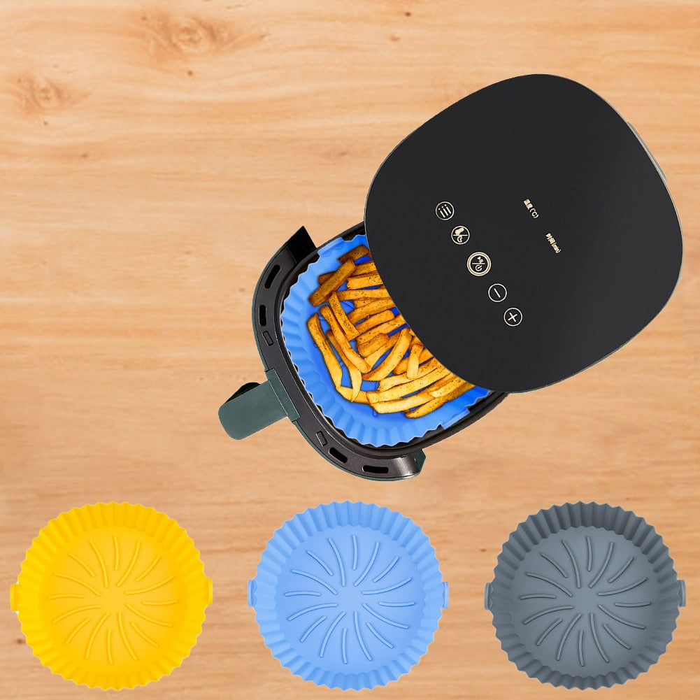 GreenFry - Värmebeständig återanvändbar silikonkorg för bakning i airfryer