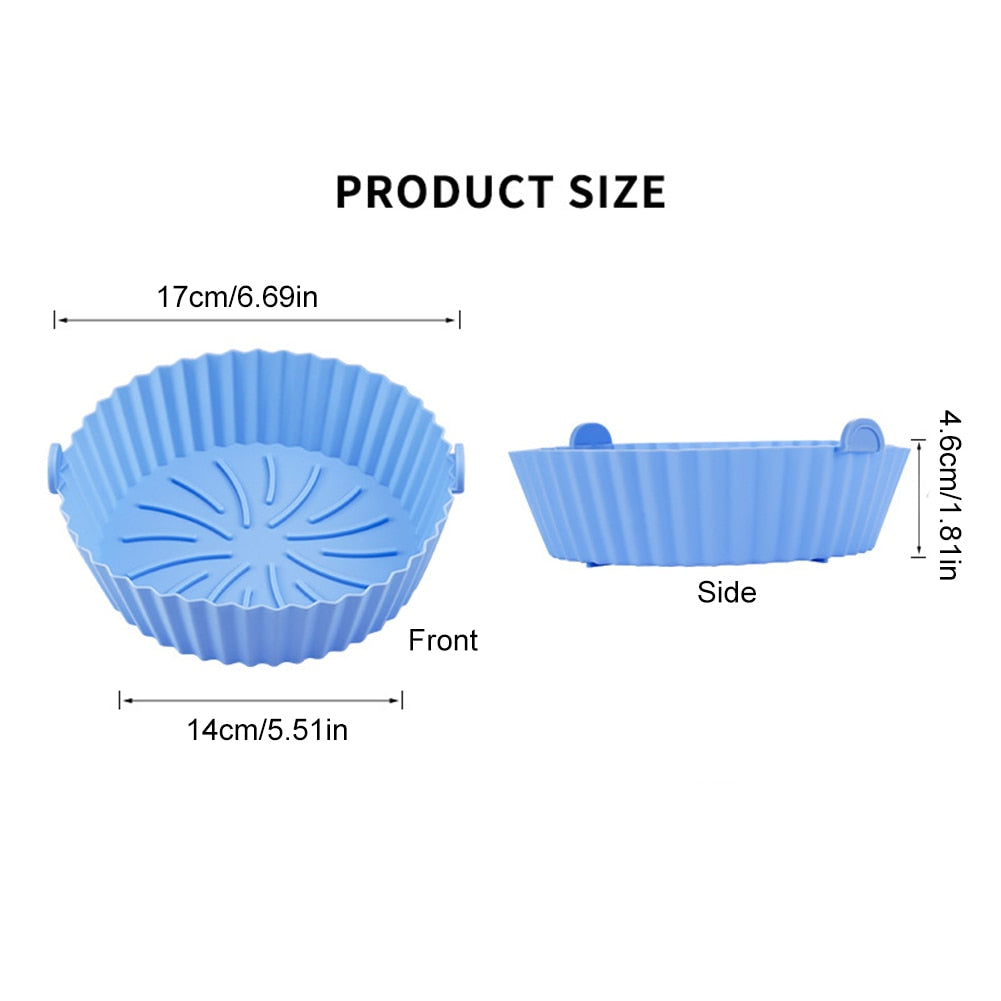 GreenFry - Värmebeständig återanvändbar silikonkorg för bakning i airfryer