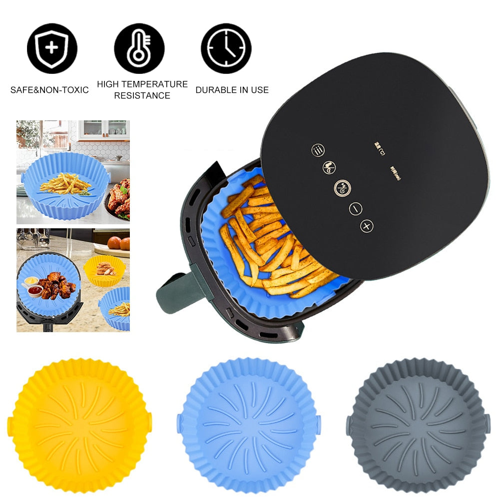 GreenFry - Värmebeständig återanvändbar silikonkorg för bakning i airfryer